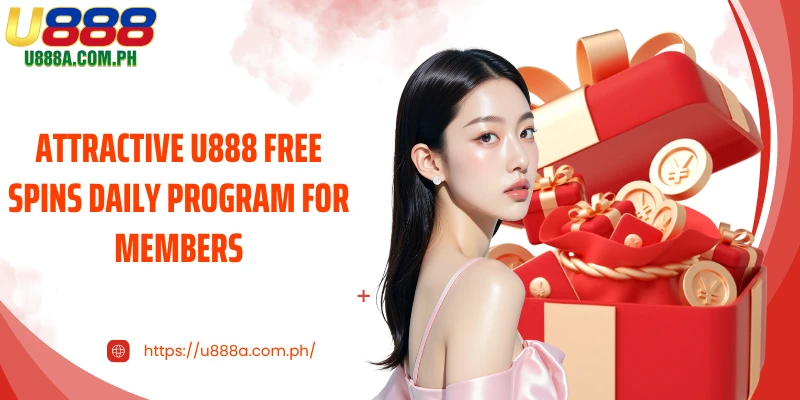Attractive U888 free spins daily program for members